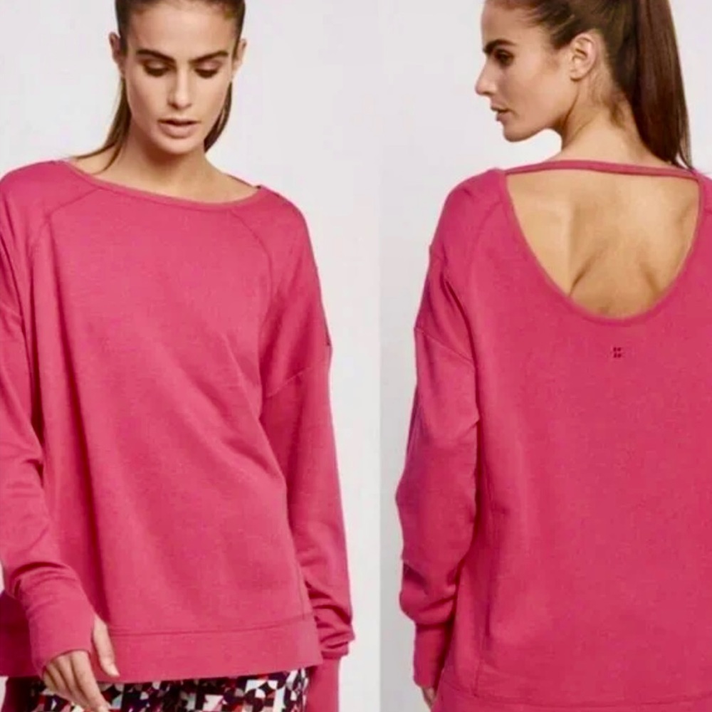 Sweaty Betty After Class Split Tunic Sweatshirt 
Pink 
Size: Large